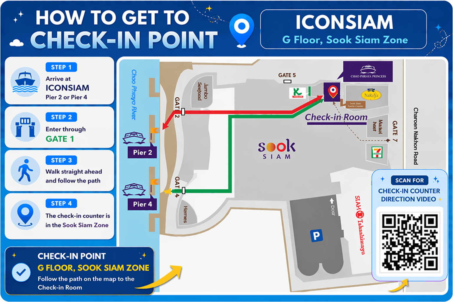 Chao Phraya Princess Cruise ICONSIAM Checkin